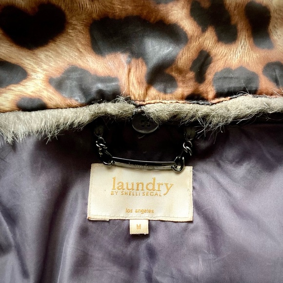 laundry by Shelli Segal grey/leopard winter coat - Picture 10 of 16